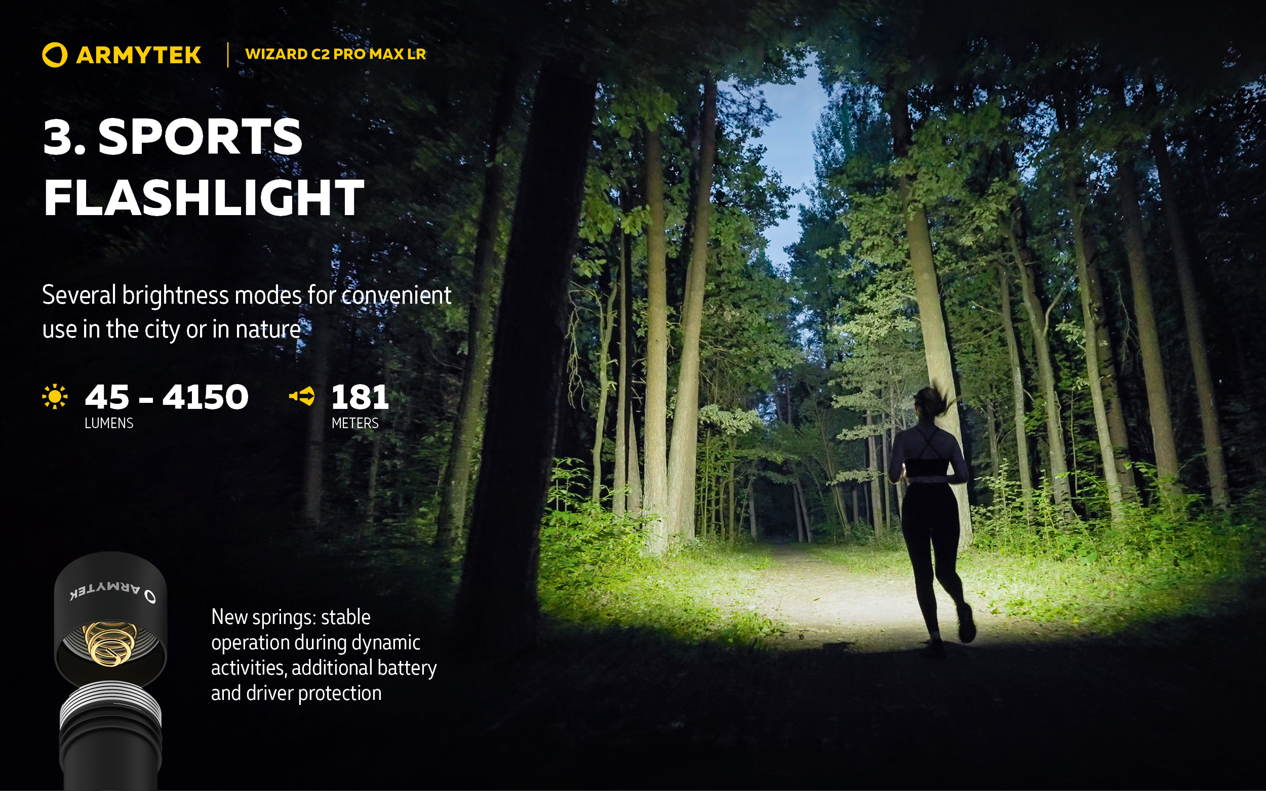 Wizard C2 Pro Max LR - High Power Headlamp | Armytek.com